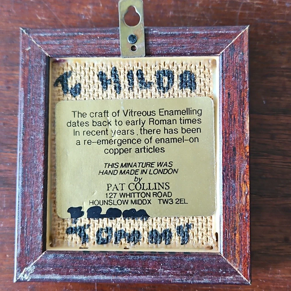 Vintage Enamel On Copper House By PG Cooper England Minature